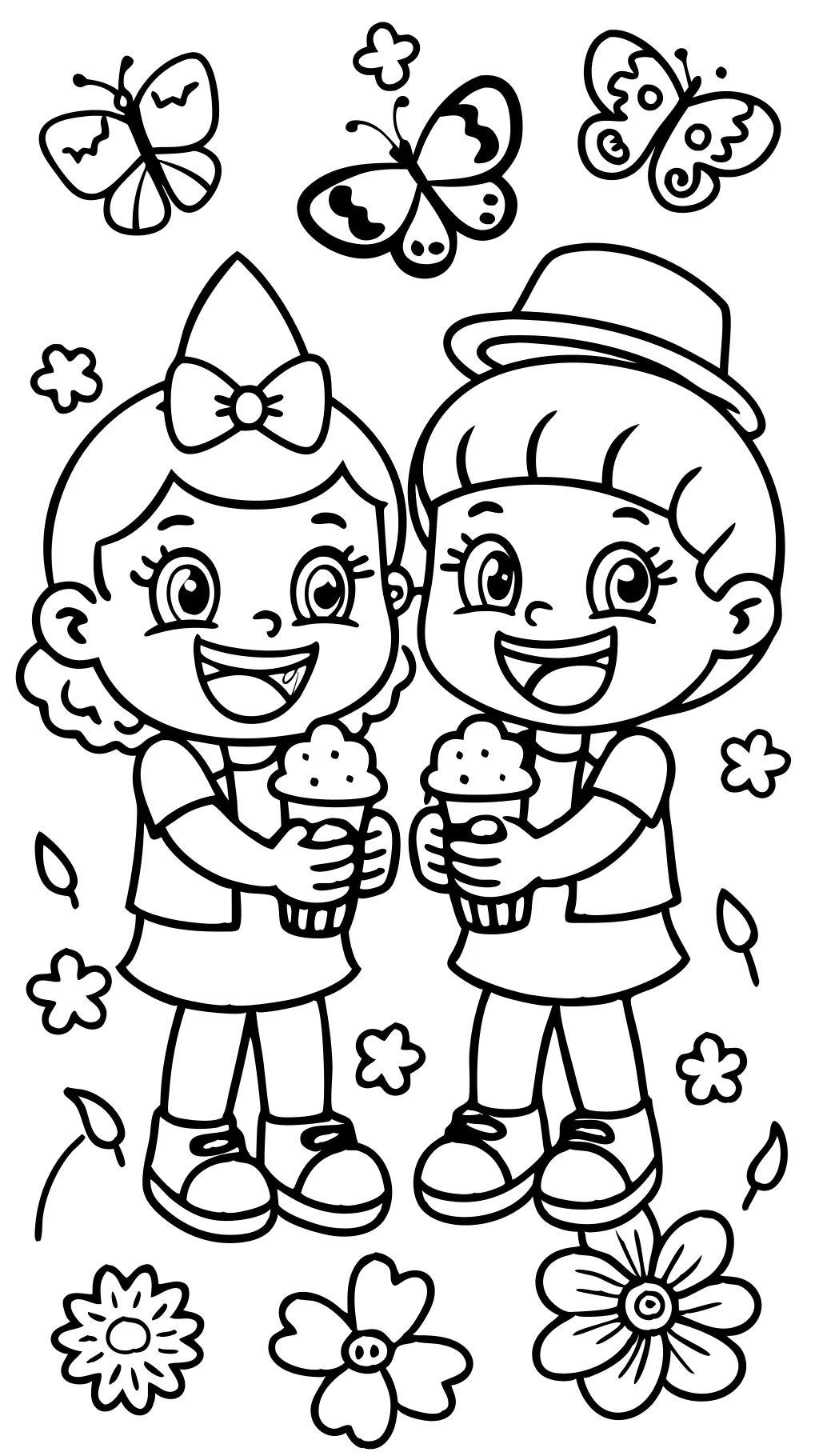 two bff coloring pages